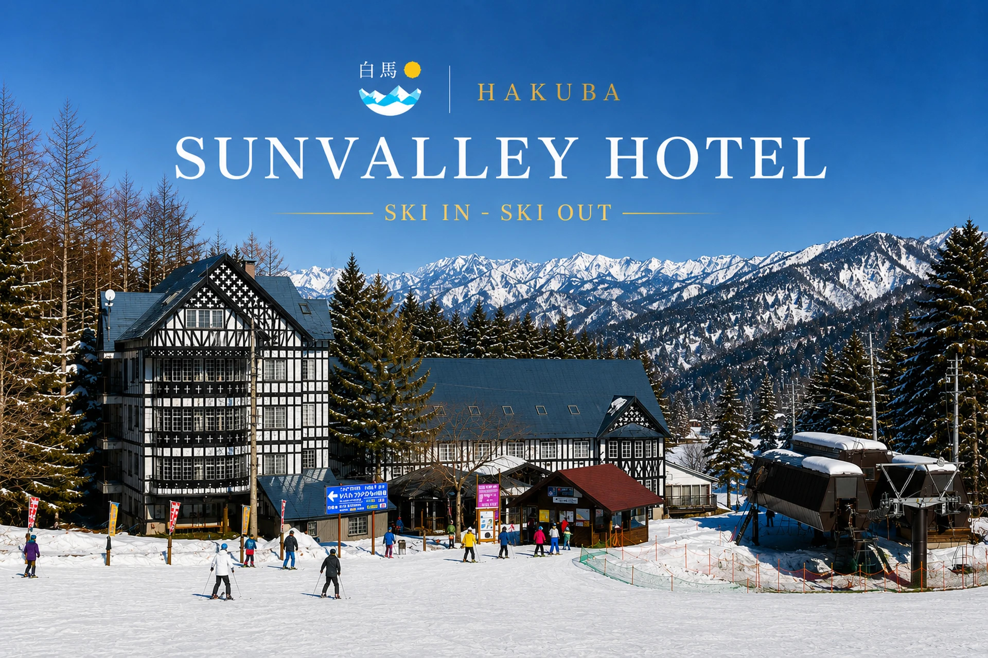 白馬サンバレーホテル 全景 HAKUBA SUNVALLEY HOTEL SKI IN・SKI OUT